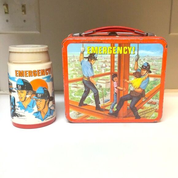 Vintage RARE Original Emergency Lunchbox Thermos 1973 by Universal Television - Picture 6 of 15
